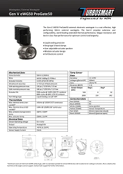 Wastegate Turbosmart GenV eWG50 Progate50 Electronic Black