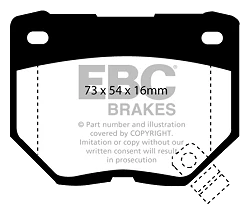 DP4826R Klocki hamulcowe YELLOWSTUFF EBC Brakes Nissan Skyline R32 Skyline R33 300ZX GZ32 300ZX Z32 Subaru Impreza Impreza Prodrive P1 Impreza 22B Impreza GB270 Nissan Skyline R32 Skyline R3