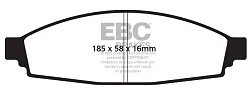 DP61675 Klocki hamulcowe GREENSTUFF EBC Brakes Lincoln Aviator