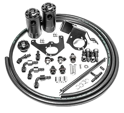 Dual Catch Can Kit for Cadillac CTS-V Fluid Lock Radium Enginerring