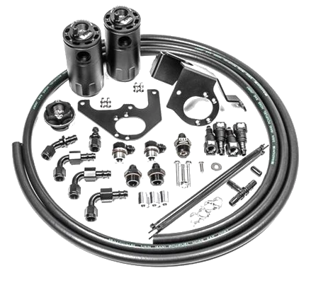 Dual Catch Can Kit for Cadillac CTS-V Fluid Lock Radium Enginerring