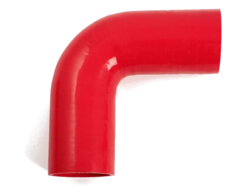 Wąż silikonowy czerwony 90 stopni 3" (76mm)