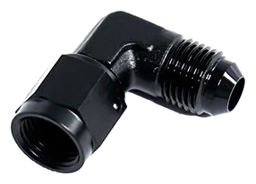 AN6 Male x Female 90" Swivel Black Nitrous Express NX 16397-90