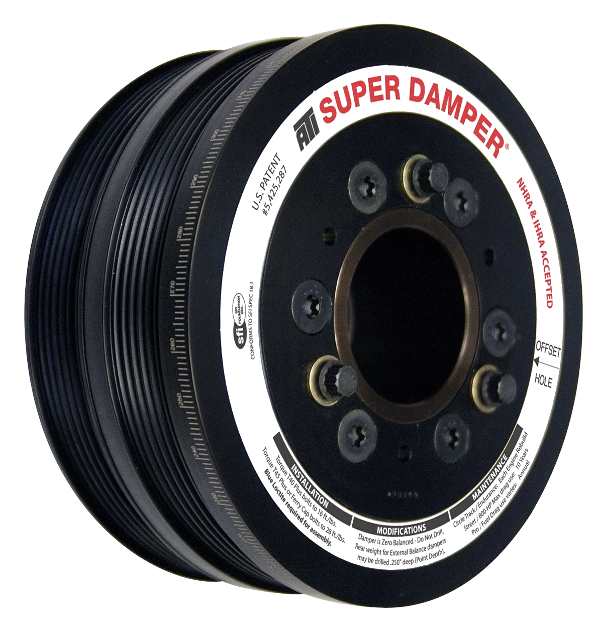 Koło pasowe z tłumikiem drgań ATI Super Damper 918047 Mustang GT Coyote 5.0 V8