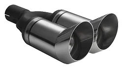 Uniwersalna końcówka tłumika okrągła 80mm długość 260mm średnica montażowa 50mm - N2-13DTM/50