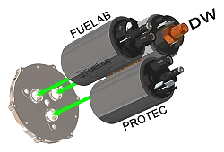 Triple Pump Base Radium Engineering 12mm Inlet Brushless Pumps