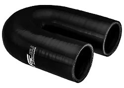 Kolanko silikonowe 180' 48mm Czarny