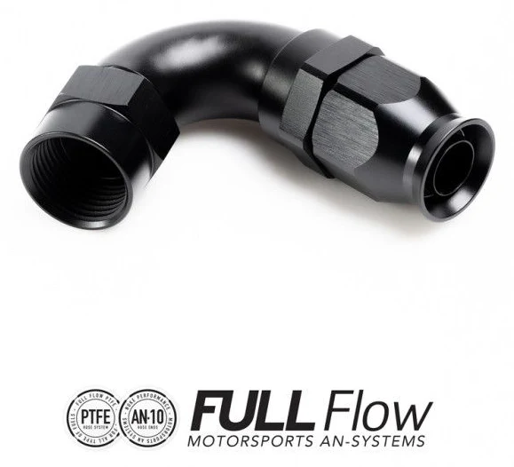 Nuke Performance Full Flow PTFE Hose End Fitting 120 Degree AN6