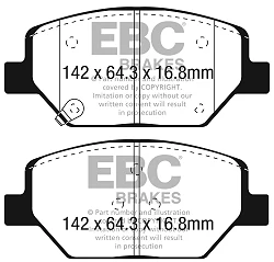 DP43065R Klocki hamulcowe YELLOWSTUFF EBC Brakes Cadillac XT4 BUICK Envision Lacrosse Regal Sportback Regal TourX Cadillac XT4 Chevrolet Camaro 6th Gen Equinox J17 Equinox GMC Terrain J17 Te
