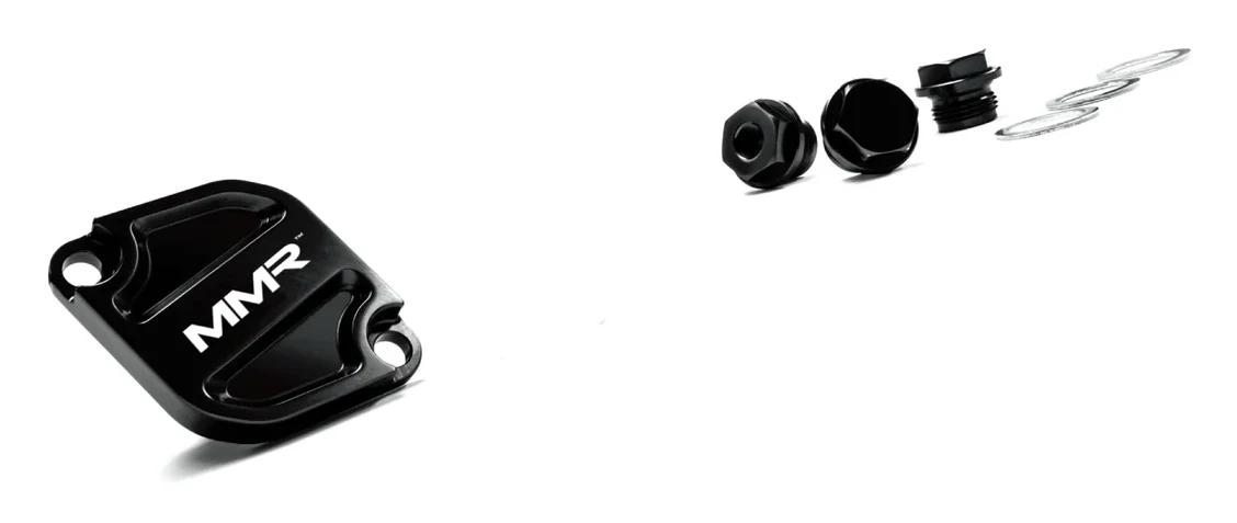 MMR Oil Thermostat Cover Dress Up Kit Black with Oil Adaptor 1/8NPT for BMW N55 N54 S55 2007-2019