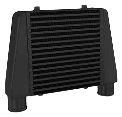 Intercooler 280x280x76mm FMIC.EU Górny Wlot / Wylot Czarny