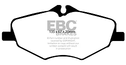 DP1488 Klocki hamulcowe ULTIMAX2 EBC Brakes Mercedes-Benz EClass T211 E200 D EClass T211 E200 K EClass T211 E220 D EClass T211 E220 TD EClass T211 E240 EClass T211 E270 TD EClass T211 E280 E