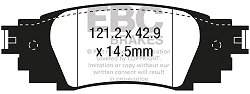DP43080R Klocki hamulcowe YELLOWSTUFF EBC Brakes Lexus ES300h RX450h UX250h Suzuki Across Toyota Camry Rav 4 XA50 Lexus RX350 RX450H Toyota RAV 4 RX200t RX300 Corolla Cross ES250 ES300h Aval