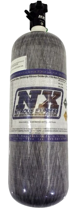 12Lb Composite Bottle Lightning 500 Valve 4AN Nipple 6.79 Dia. x 23.25 Tall Nitrous Express NX 11152