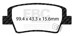 DP43154R Klocki hamulcowe YELLOWSTUFF EBC Brakes Hyundai I20 N 1.6 Turbo Petrol 2021