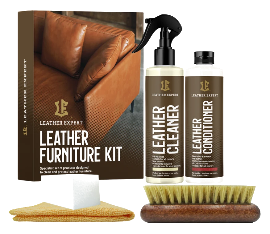 Leather Expert Furniture Kit zestaw do czyszczenia i pielęgnacji mebli skórzanych 2x250ml 500ml 0,5l