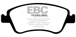 DP1948 Klocki hamulcowe ULTIMAX2 EBC Brakes Toyota Auris NRE150 Auris ZZE150 Auris ZRE151 Auris ZRE152 Auris ZRE154 Auris ZWE150 Auris NDE150 Corolla