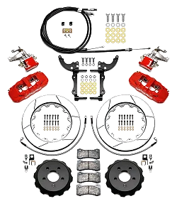 Wilwood 140-13888-R AERO4-MC4 Big Brake Parking Zestaw hamulcowy tylny 14.00 czerwony Ford
