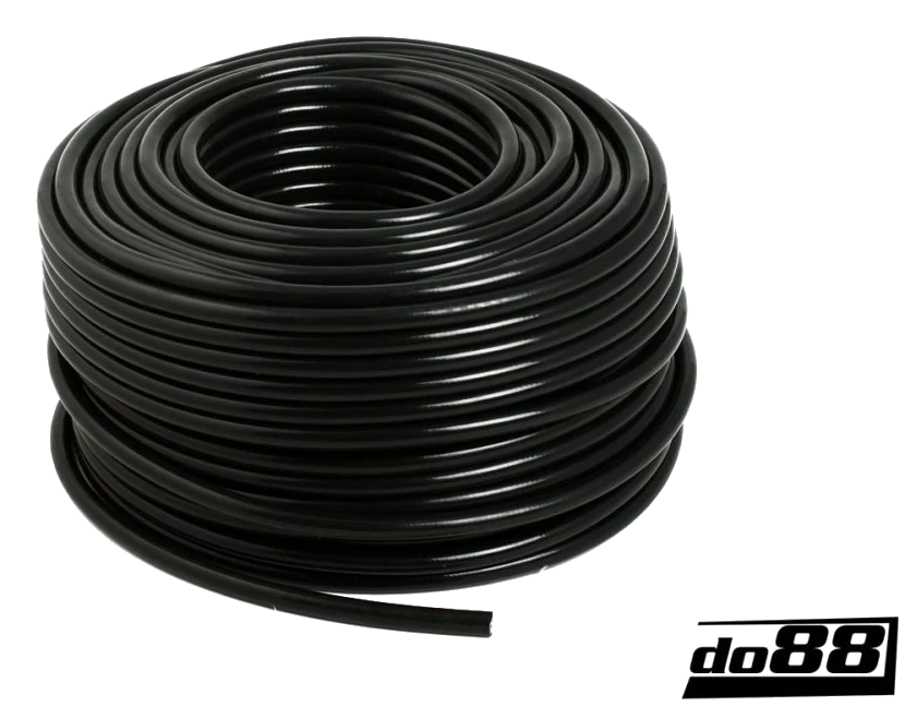 Wąż silikonowy wzmocniony czarny 0,25" (6,3mm)