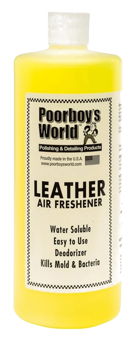 POORBOY'S WORLD Air Freshener - Leather zapach do auta odświeżacz powietrza o zapachu skóry 946ml