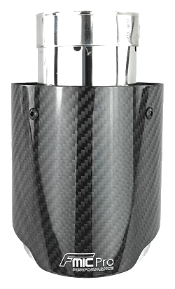 Nierdzewna końcówka wydechu tłumika Fmic.Pro Typ II carbon połysk średnica 89mm montażowa 51mm