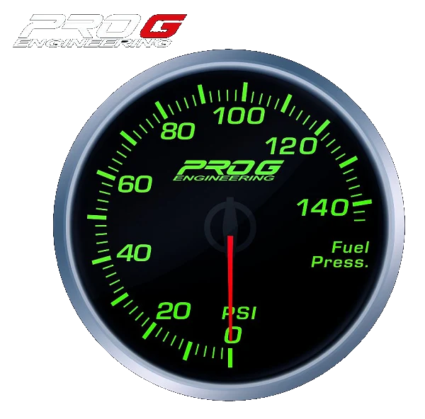 Wskaźnik Pro G Race Series RS, ciśnienia paliwa PSI GREEN 52mm