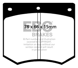 DP291 Klocki hamulcowe ULTIMAX2 EBC Brakes AC 3000ME DE LOREAN Ford Capri Mk1 Capri Mk2 Capri Mk3 Consul Cortina Mk3 Cortina Mk4 Cortina Mk5 Escort Mk1 Escort Mk2 Taunus Ford COMMERCIAL Esco