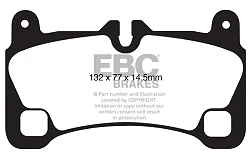 DP51836NDX Klocki hamulcowe BLUESTUFF NDX EBC Brakes Audi Q7 4L Porsche Cayenne 9PA Volkswagen Touareg 1st Gen Porsche Volkswagen Touareg Cayenne 9PA GTS Cayenne 9PA S Cayenne