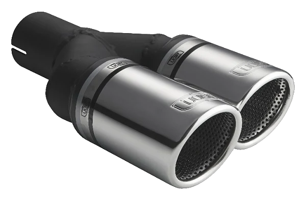 Uniwersalna końcówka tłumika okrągła 100mm długość 200/180mm średnica montażowa 60mm - N2-101RSP/60