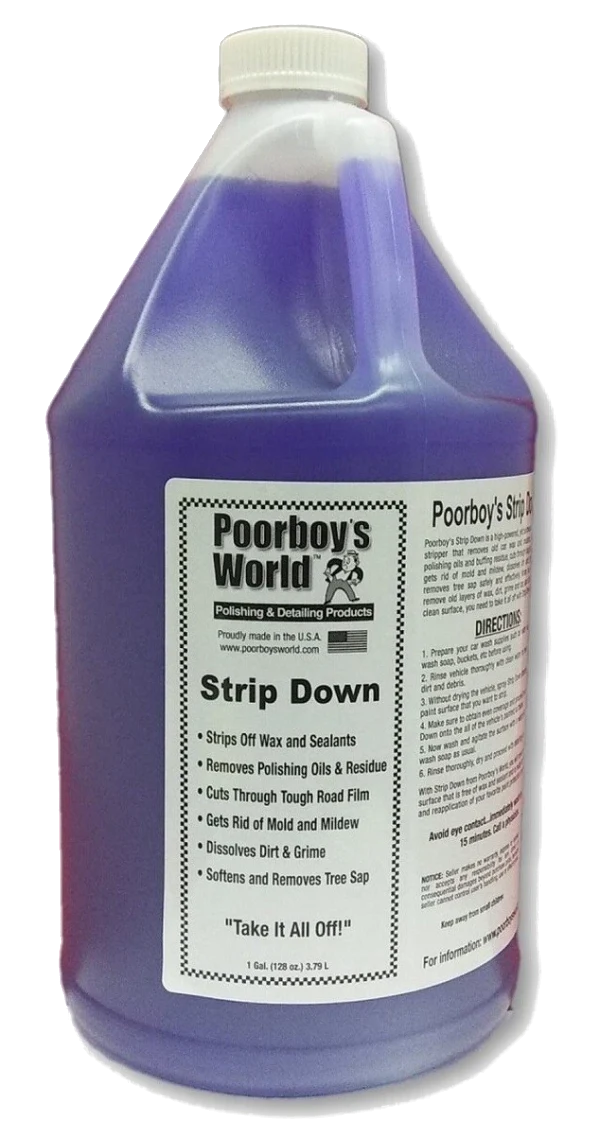 POORBOY'S WORLD Strip Down Decon Pre-Wash dekontaminacja usuwanie starych powłok głębokie oczyszczanie lakieru 3784 ml