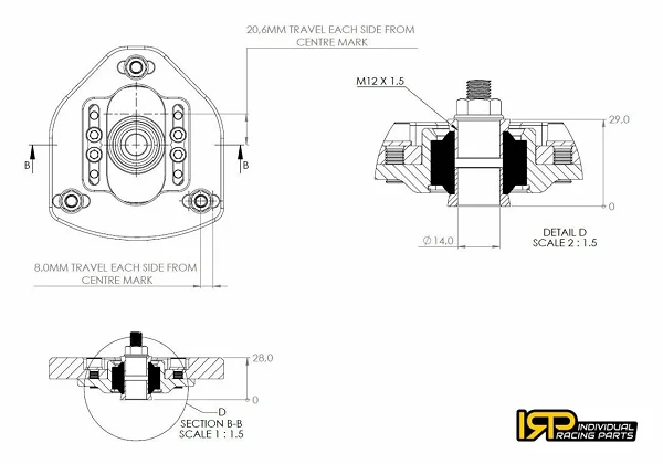 IRP regulowane płyty camber caster do zawieszenia gwintowanego do BMW E30 E34