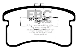 DP1016 Klocki hamulcowe ULTIMAX2 EBC Brakes Daihatsu Cuore Mira