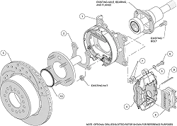 Wilwood 140-9282-P Forged Dynalite Rear Parking Brake Kit 12.19 Polished