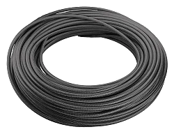 AN4 5mm (3/16") przewód PTFE teflonowy w stalowym oplocie czarny