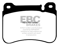 DP1590 Klocki hamulcowe ULTIMAX2 EBC Brakes Mercedes-Benz CLK C209 CLK350 CLK C209 CLK320 D CClass W203 C320 TD CClass W203 C350 CClass Coupe CL203 C350 CLCCoupe CLC203 CLC350