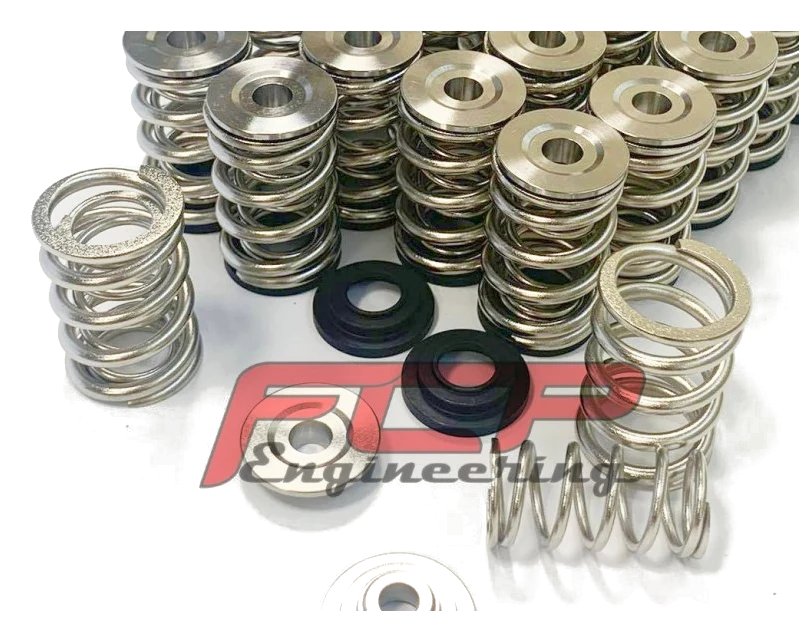 Sprężyny zaworowe z talerzykami tytanowymi FCP Engineering — BMW E30 / E36 1.6 1.8 2.0 M42, S42, zawory 6 mm