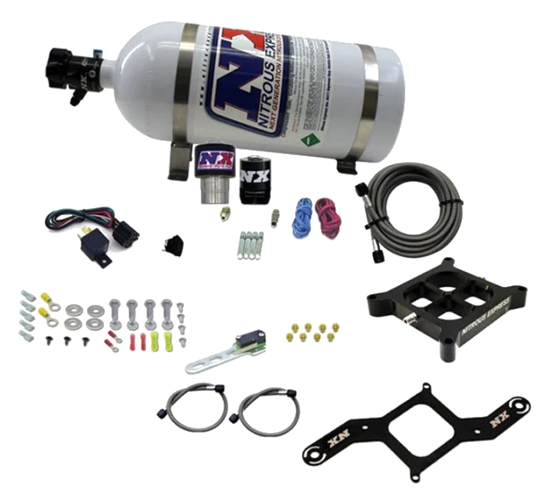 4150 Billet Crossbar Plate System Single Stage 250-650Hp with 10Lb Bottle Nitrous Express NX 63940-10