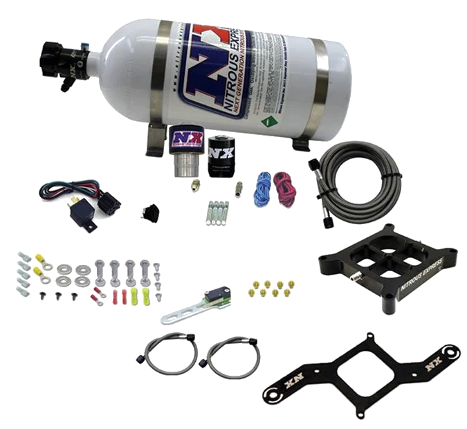 4150 Billet Crossbar Plate System Single Stage 250-650Hp with 10Lb Bottle Nitrous Express NX 63940-10