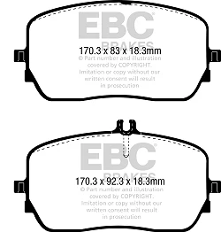 DPX2396 Klocki hamulcowe ULTIMAX2 EBC Brakes Mercedes-Benz GLEClass W167 GLE300d 4Matic GLEClass W167 GLE350d 4Matic GLEClass Coupe C167 GLE350d GLSClass X167 GLS350