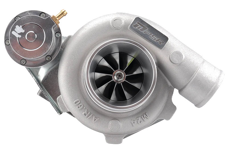 Turbosprężarka Pulsar PSR 3076 Gen2 750HP Compact .64 T25 Wlot 5-Bolt Wylot IWG Stamping Aktuator 11.6PSI Łożyska kulkowe