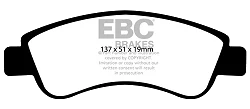 DP1374 Klocki hamulcowe ULTIMAX2 EBC Brakes Citroen Berlingo Multispace Xsara Xsara Estate Xsara Picasso C2 VTR C2 VTS C2 C3 Aircross C3 Picasso C4 Cactus DS3 Citroen COMMERCIAL Berlingo Ber