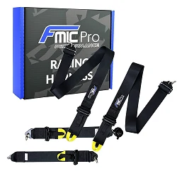 Pasy sportowe FMIC.Pro FIA 2031 8854/98 4-punktowe 3"x 3" Czarne