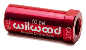Wilwood 260-13707 czerwony aluminiowy zawór ciśnieniowy hamulca resztkowego 10 PSI