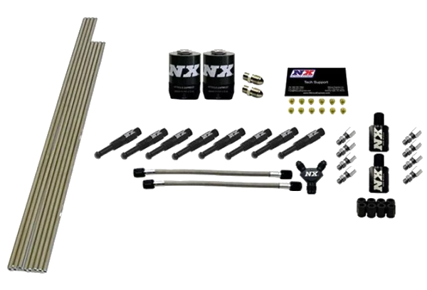 8-Cyl 1/8 Dry Nozzle Intake Plumbing Kit with All Necessary Hardware Nitrous Express NX 13382