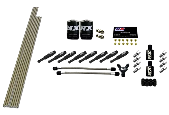 8-Cyl 1/16 Dry Nozzle Intake Plumbing Kit with All Necessary Hardware Nitrous Express NX 13381