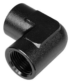 1/2 NPT 90' Nypel adapter żeńsko-żeński Czarny