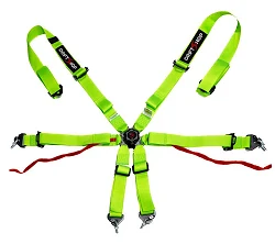 Pasy bezpieczeństwa DriftShop 6 Punktowe FIA 8853 Zielone Fluo