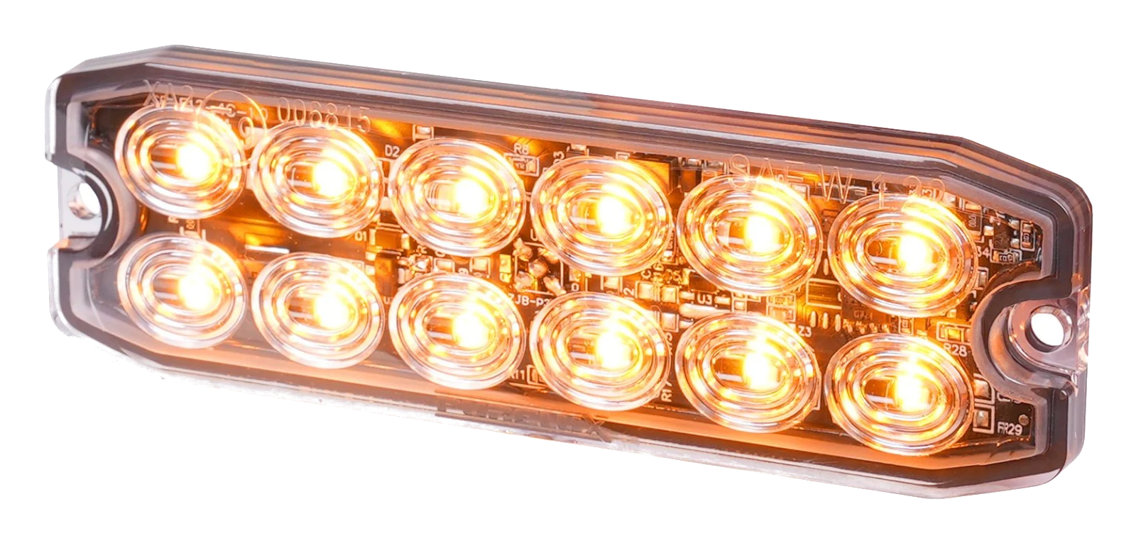 Lampa Ostrzegawcza Kogut LED Purelux Strobe Ultra Slim 12V 24V 111mm 15W