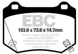 DP42361R Klocki hamulcowe YELLOWSTUFF EBC Brakes Subaru WRX STi Subaru WRX STi