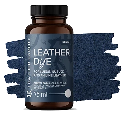 Leather Expert Leather Dye farba do zamszu nubuku aniliny - Denim dżinsowy 75ml